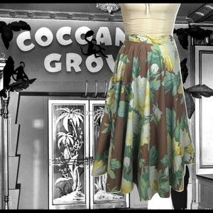 Vintage 50s Cotton Circle Skirt Very Full